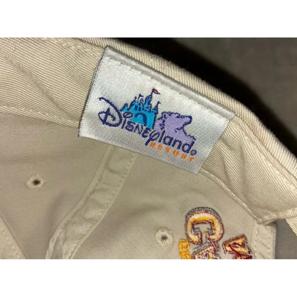 Disneyland California Adventure Hat Youth Beige Mickey Mouse Hiking Cap‎ Vtg 90s